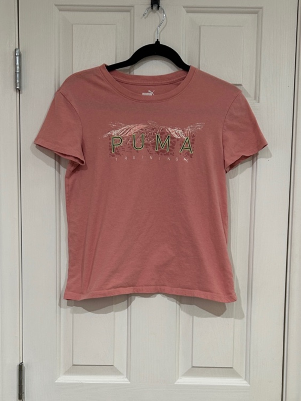 Puma Rose Pink Cotton Logo Tee